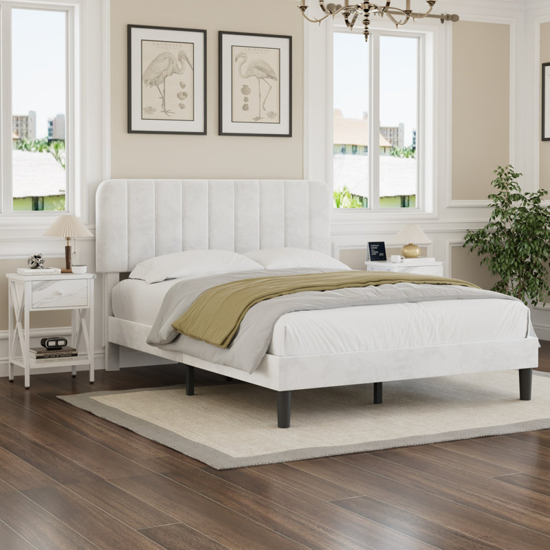 3 Piece Upholstered Bedroom Set, Queen