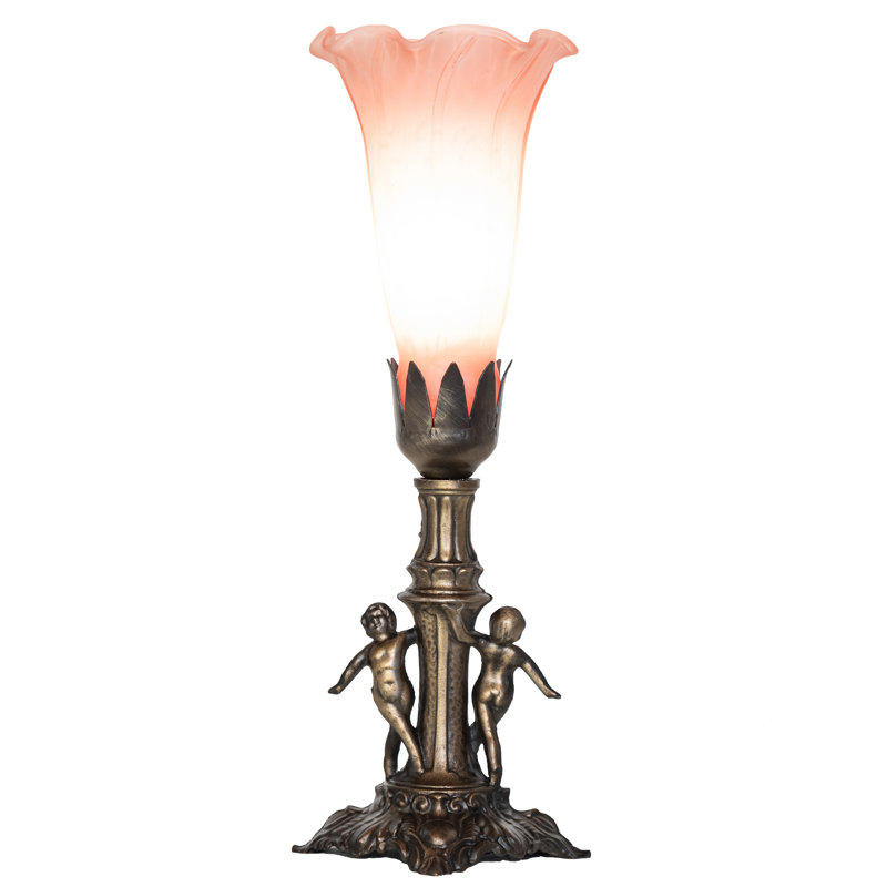 Mini lampe rose 11 po Tiffany Pond Lily Maidens, Rose
