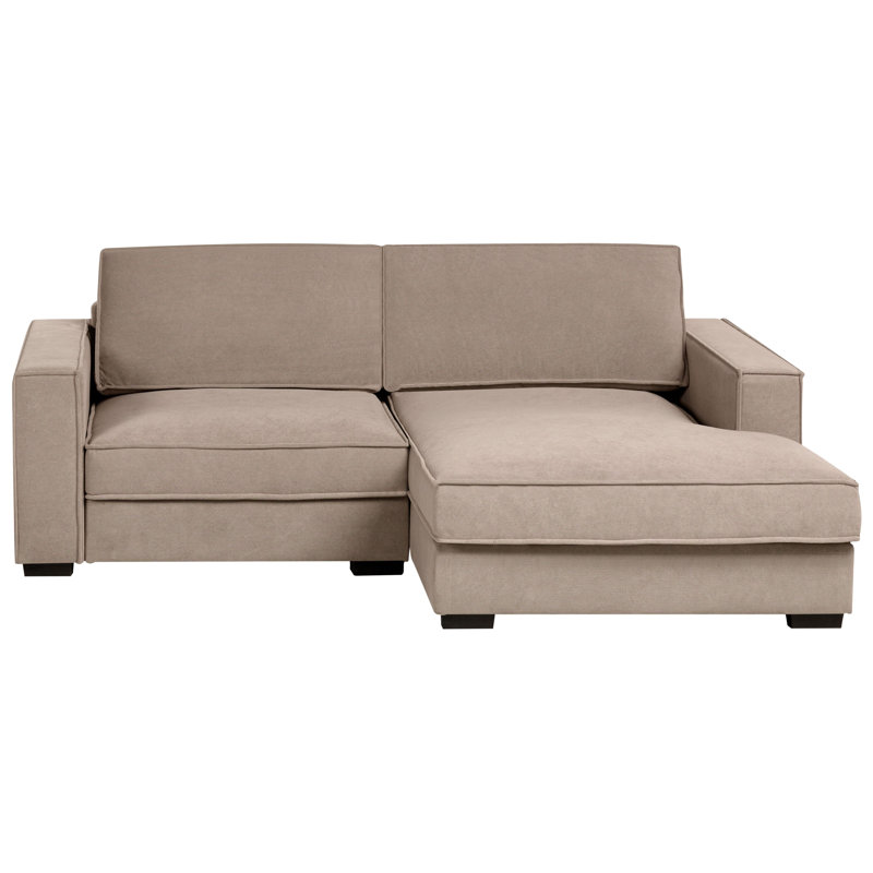 Talyah 2 Seater Corner Sofa , Taupe Polyester