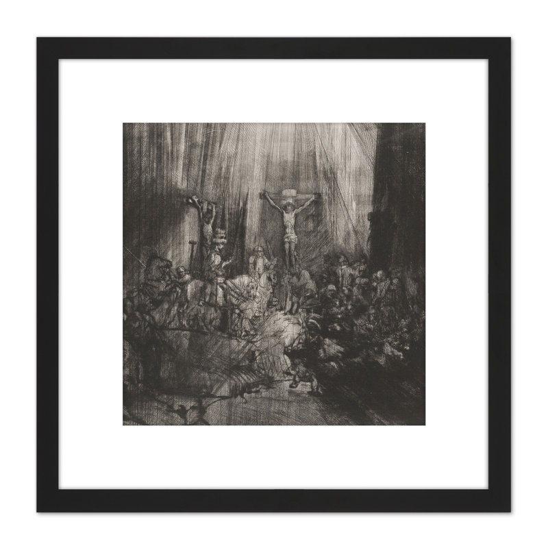 Rembrandt The Three Crosses Painting by Rembrandt - Single Picture Frame Painting