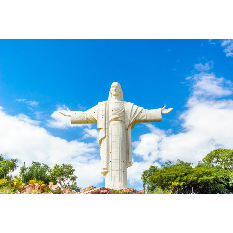 World Largest Jesus Christ Statue in Cochabamba 1 Piece Wrapped Canvas Wall Art, 51cm H x 76cm W x 3.8cm D