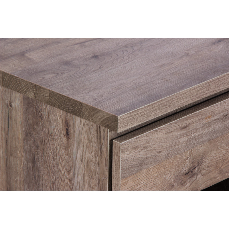 Sibley 40cm W Manufactured Wood Bedside Table, Oak
