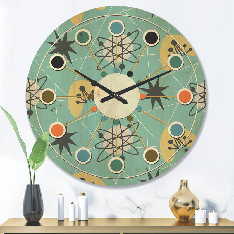 Horloge murale 1950 Mid-Century, Très grand
