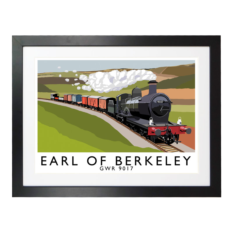Earl of Berkeley 1 Piece Wall Art, 33.5 cm H x 43.5 cm W x 2.2 cm D, Black Wood Frame