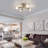 Charmes Modern Sputnik Semi Flush Mount Ceiling Light Fixture, Industrial Kitchen Light Fixtures Ceiling Mount, 4-Light Dining Room Light Fixture for Bedroom-1856477895