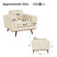 Fauteuil en chenille Inayat l 22,3 po avec pieds en bois massif-1408929433