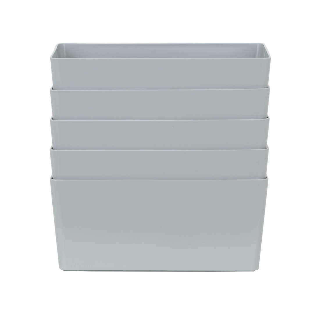 Wham 4.02 Studio Basket Rectangular Pack of 5 Cool Grey