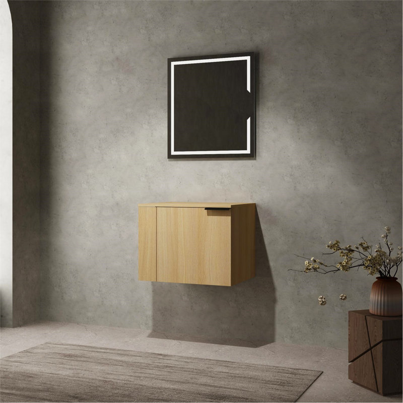 Ensemble de meuble-lavabo de salle de bain 24 po pour grand espace, ensemble d'armoires de salle de bain moderne, ensemble d'armoires de salle de bain sans lavabo, chêne (composable)