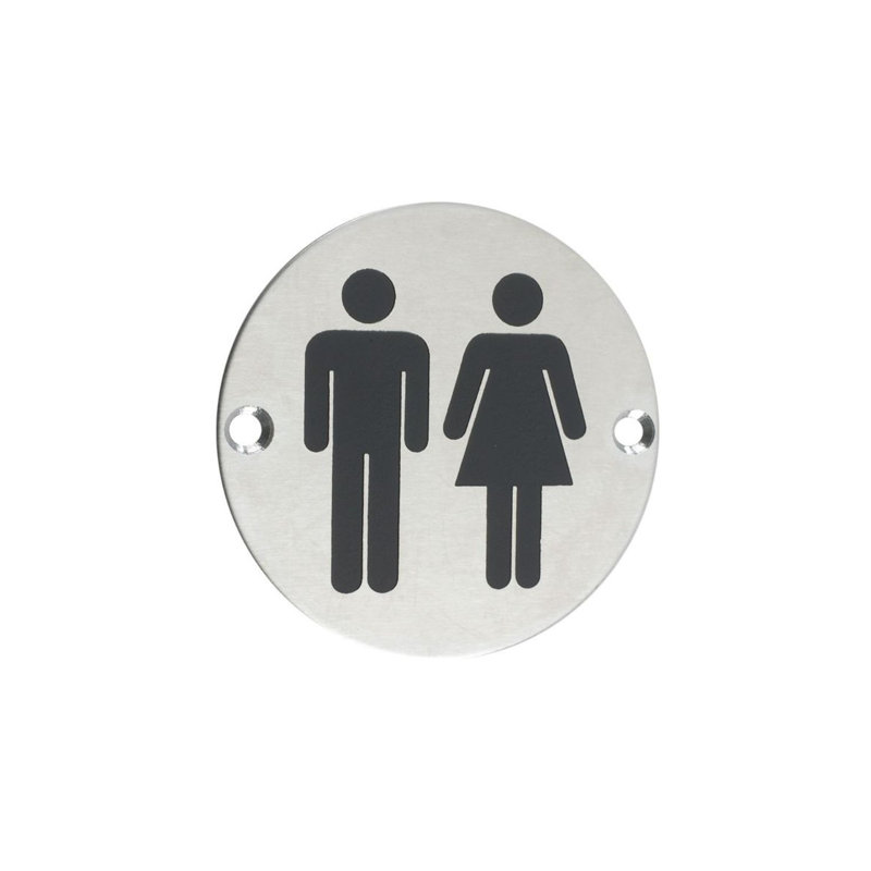 Unisex Sign, Satin Stainless