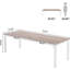 200cm W Metal Base Computer Desk-98154757-98154759