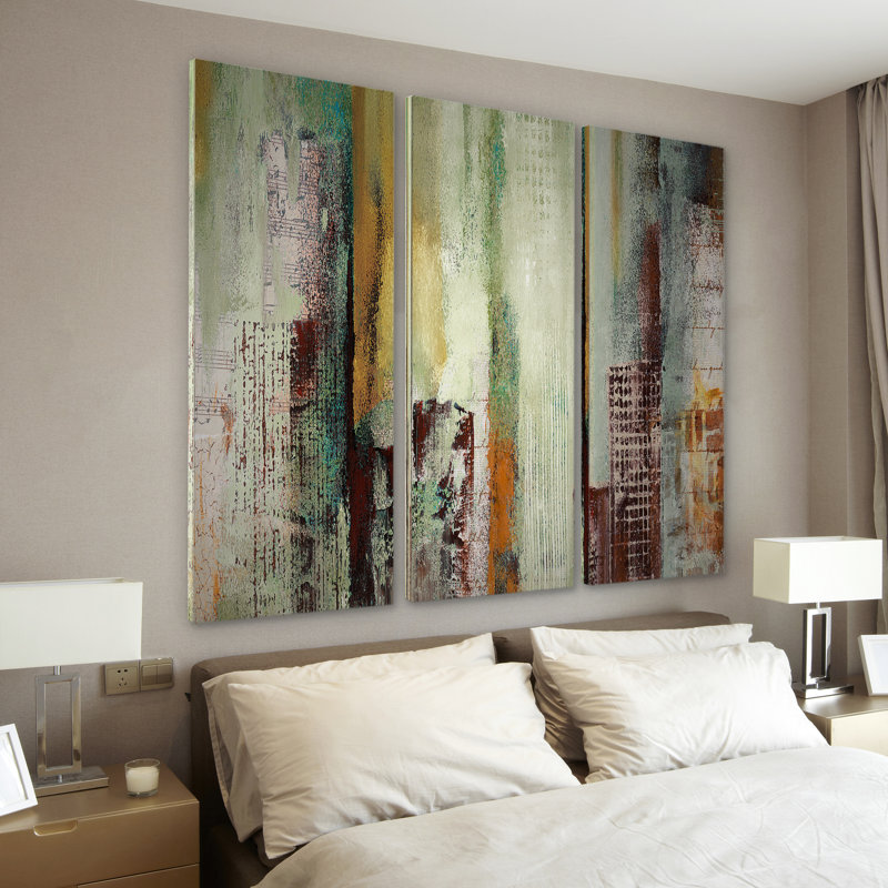 « variation », reproduction de peinture à l’acrylique à multiples images sur toile tendue, H 24 po x l 36 po