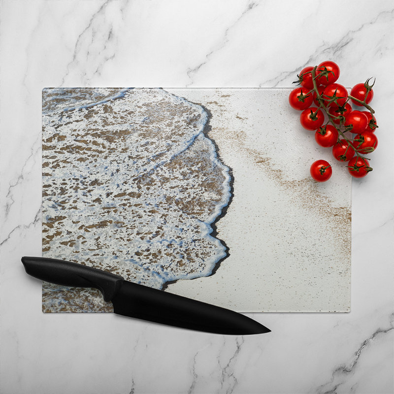 Beach Tide Glass Chopping Board