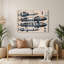 "Space Rocket", art mural en métal beige
