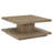 Maricelys 38" Square Oak Wood Coffee Table with Shelf and Casters-143759076