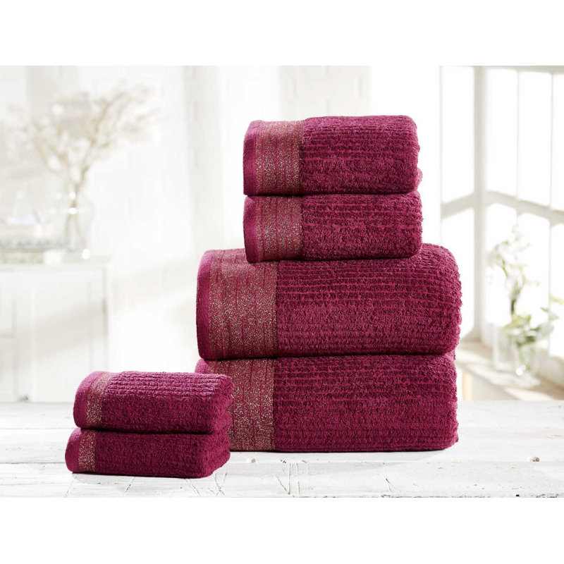 Ghada Midweight Bath Sheet, Red