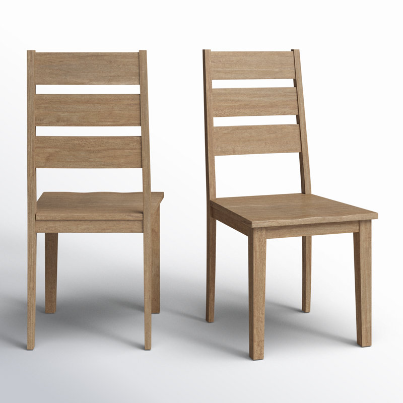 Heymann Solid Wood Side Chair, Rustic Brown