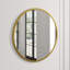 Aline Round Metal Wall Mirror