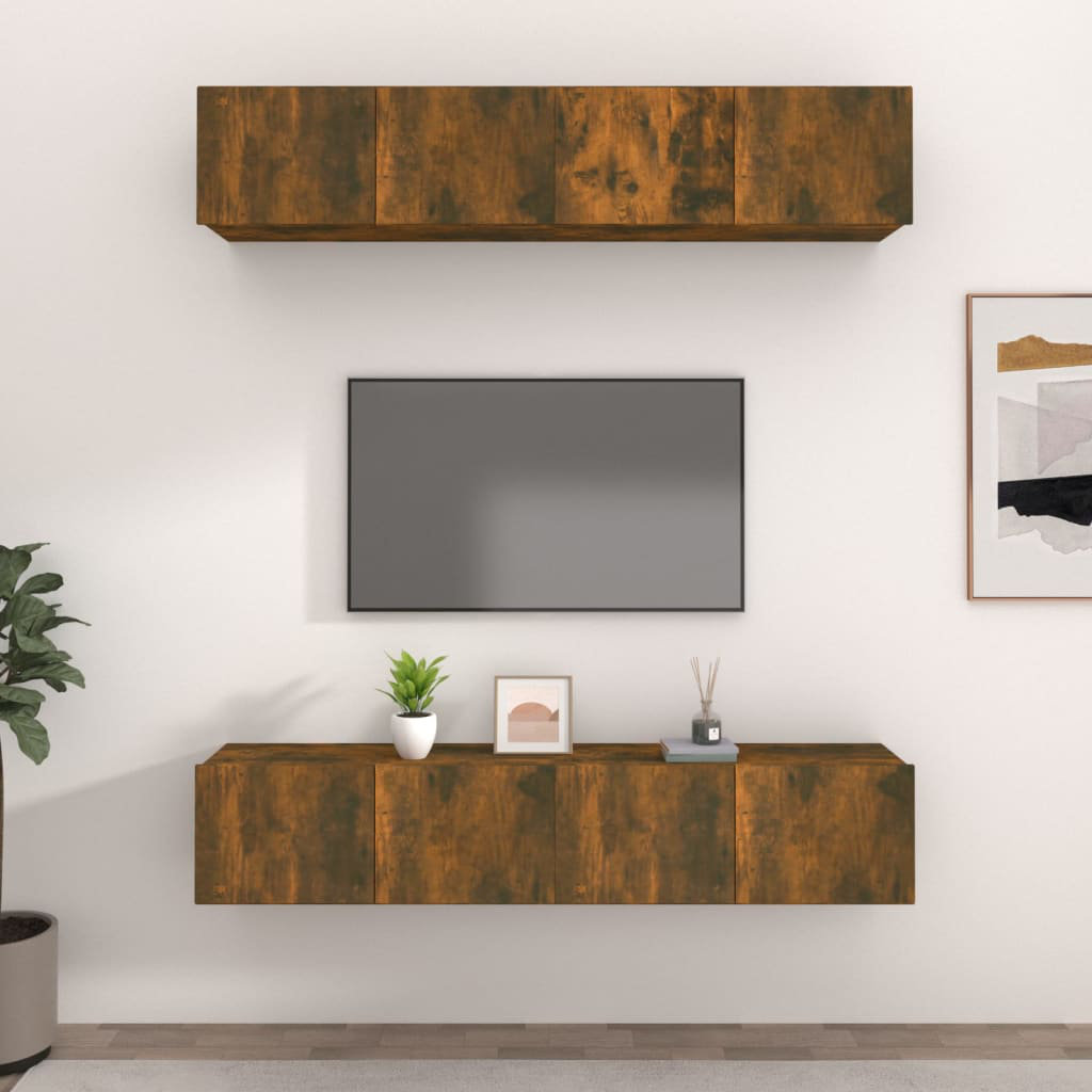 4x TV Wandschrank Finan Wohnwand HiFi Lowboard Hängeschrank mehrere Auswahl