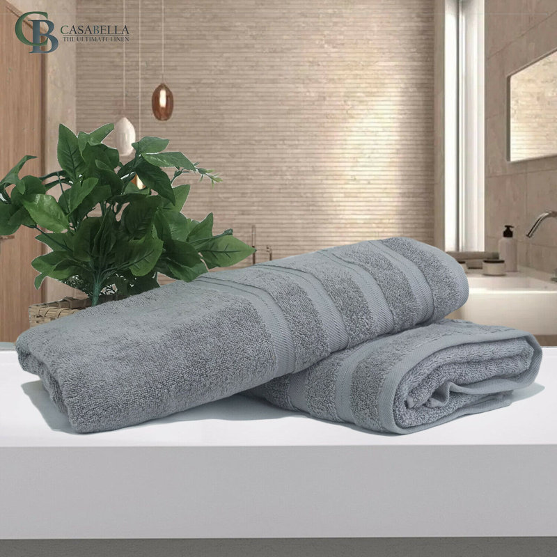 Casabella Luxury Jumbo Bath Sheet, Silver