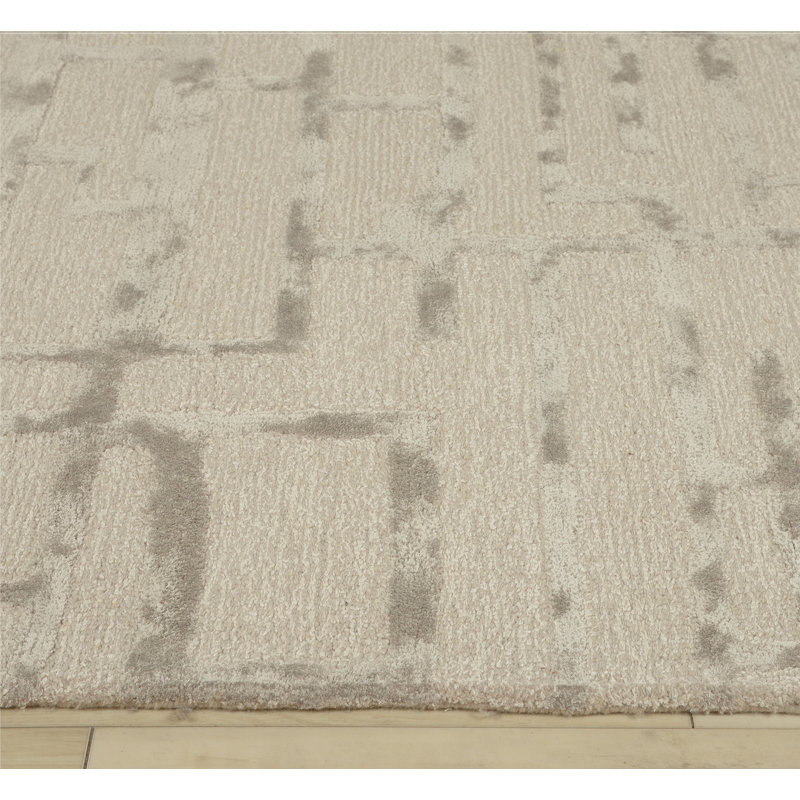 Tapis en laine / tencel touffeté à la main, 9'9" x 12'9"