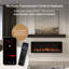 Highmark 50" Recessed or Wall Mounted Electric Fireplace Heater, 10 Flame Colours, Google & Alexa Compatible, Logs & Crystals, Remote Control-1455600306