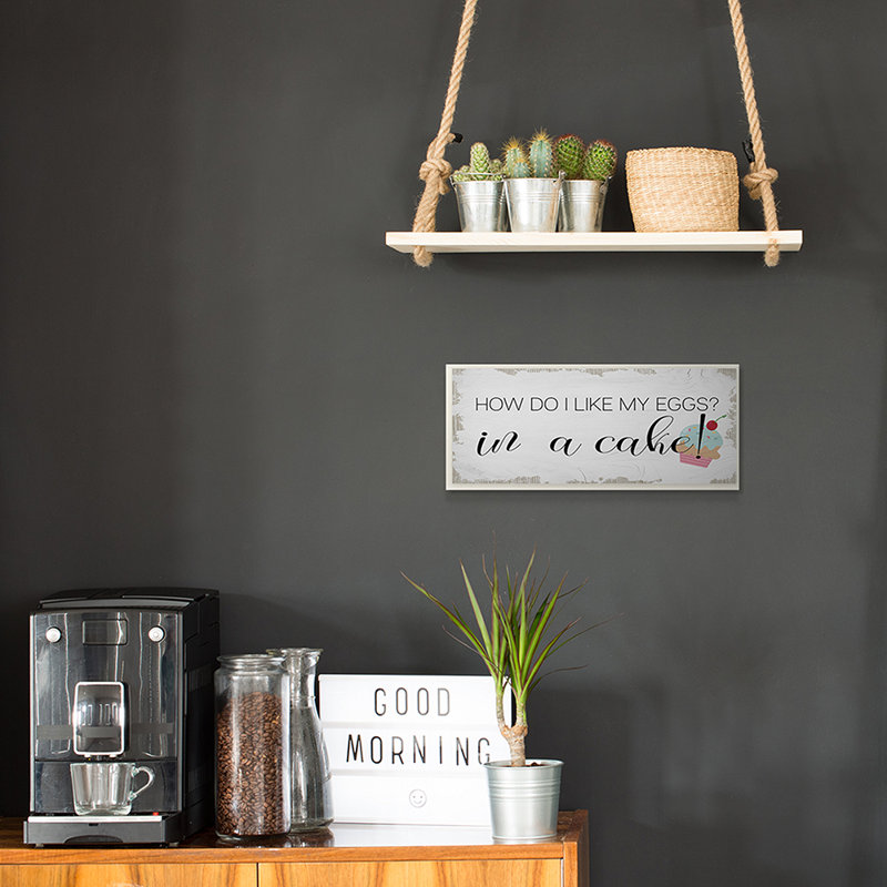 «Like My Eggs in Cake» par Daphne Polselli - impression d'art graphique, Plaque murale, H 7 po x l 17 po x P 0,5 po