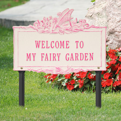 Enseigne de jardin bienvenue à ma fée