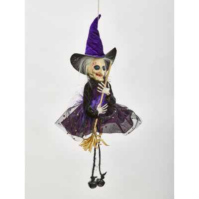 Ensemble de 3 sorcières suspendues 18 "d'Halloween avec balai
