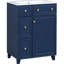 Meuble-lavabo de salle de bain 24 po - assemblage, armoire bleu teinté avec assemblage facile en céramique, beaucoup d'espace-121099991