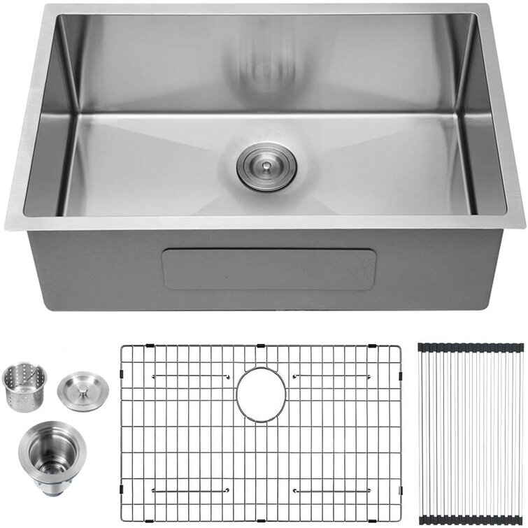 32'' L Undermount Single Bowl Stainless Steel Kitchen Sink