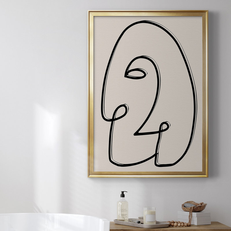 11_Face It II, toile encadrée de qualité supérieure, Or, H 30,5 po x l 22,5 po x P 1 po