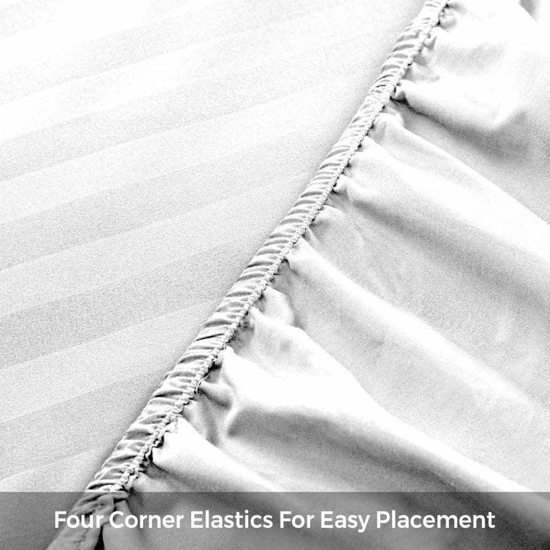 Raskind Microfiber Plain Weave / Muslin Fitted Sheet, Double (4'6), White