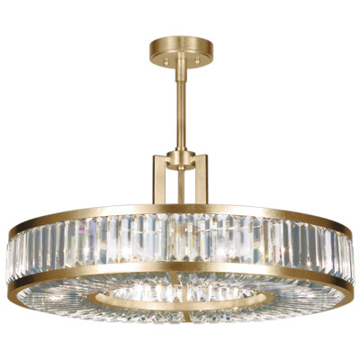 Lustre rond en cristal 29 po
