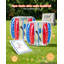 Lot de 2 ballons gonflables de 1,20 m (4 pieds) de haut, forme bulle humaine, pour ados (bleu et rouge). Parfait pour le jardin, le camping, les pique-niques, les parcs, les pelouses et les jeux d'équipe en extérieur. Fabriqué en PVC épais. Ballon sumo avec poignée.