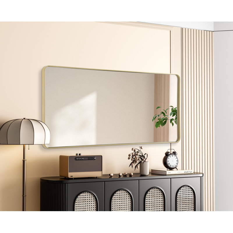Erath Contour Metal Mirror, Brass, 72" x 32"