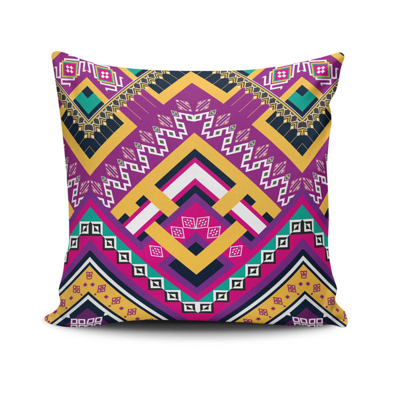 Esad Decorative Cushion Cover, 17 x 17 Inches, 50% Cotton / 50% Polyester | Machine Washable at 104°F, Ironable, Concealed Zip Closure | Perfect for Living Room, Bedroom, and Stylish Home Décor