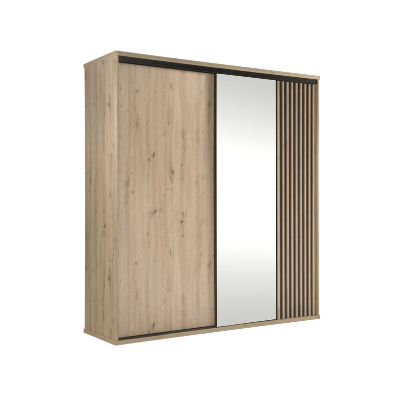 CALI Laminate Wardrobe, 217cm H x 199cm W x 60cm D