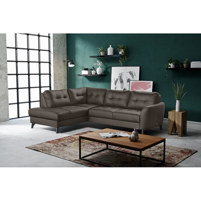 Hunnewell Sleeper Corner Sofa, Left Hand Facing, Dark Brown