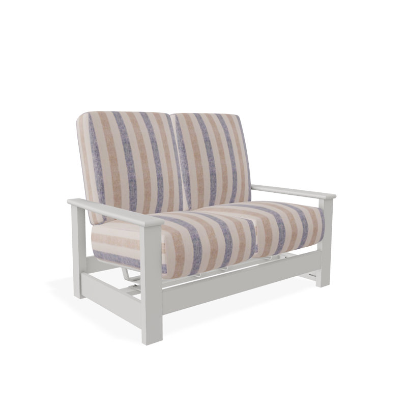 Leeward 56.5'' Wide Loveseat with Cushions, Paris, Snow
