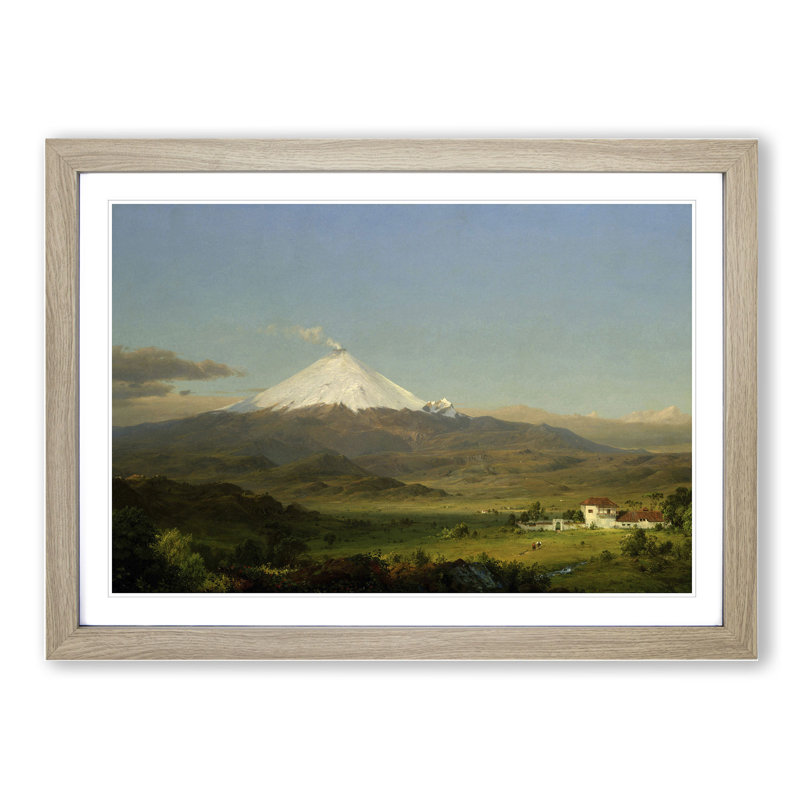 Cotopaxi by Frederic Edwin Church - Picture Frame Painting, 27cm H x 36cm W x 2cm D, Oak Framed