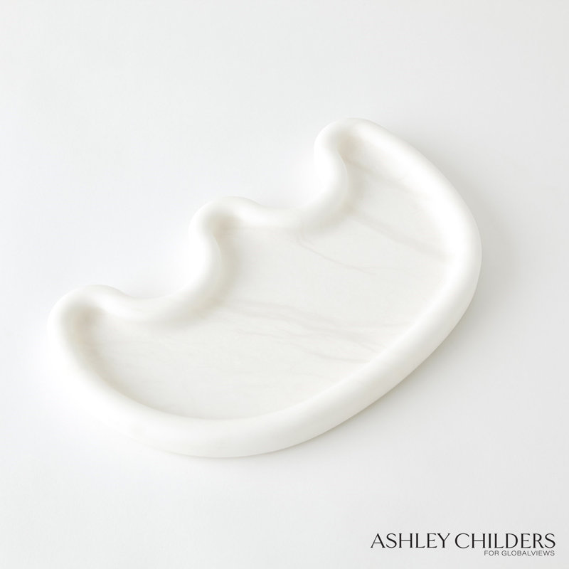Amera Alabaster Tray, White
