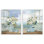 Ensemble de giclées encadrées 2 pièces Seaside Bouquets in Window, design par Carol Robinson