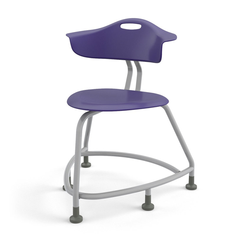 Chaise 360 avec dossier, glissières, Marine