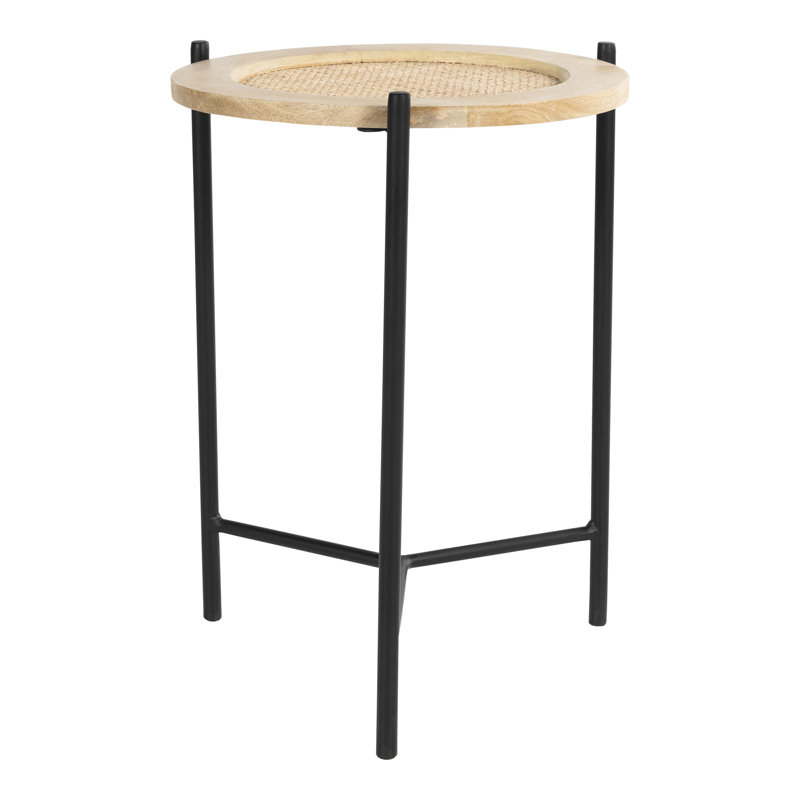 Peltz Solid Wood Top End Table, Natural