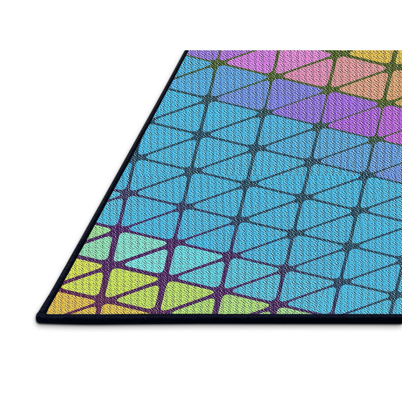 Wool Geometric Indoor Rug, Rectangle 2' x 5'