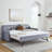 Twin Size Upholstery DayBed with Erectable Trundle and USB Charging-1996153450