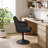 Lippa Vegan Leather Swivel Dining Armchair-105239693-105239694