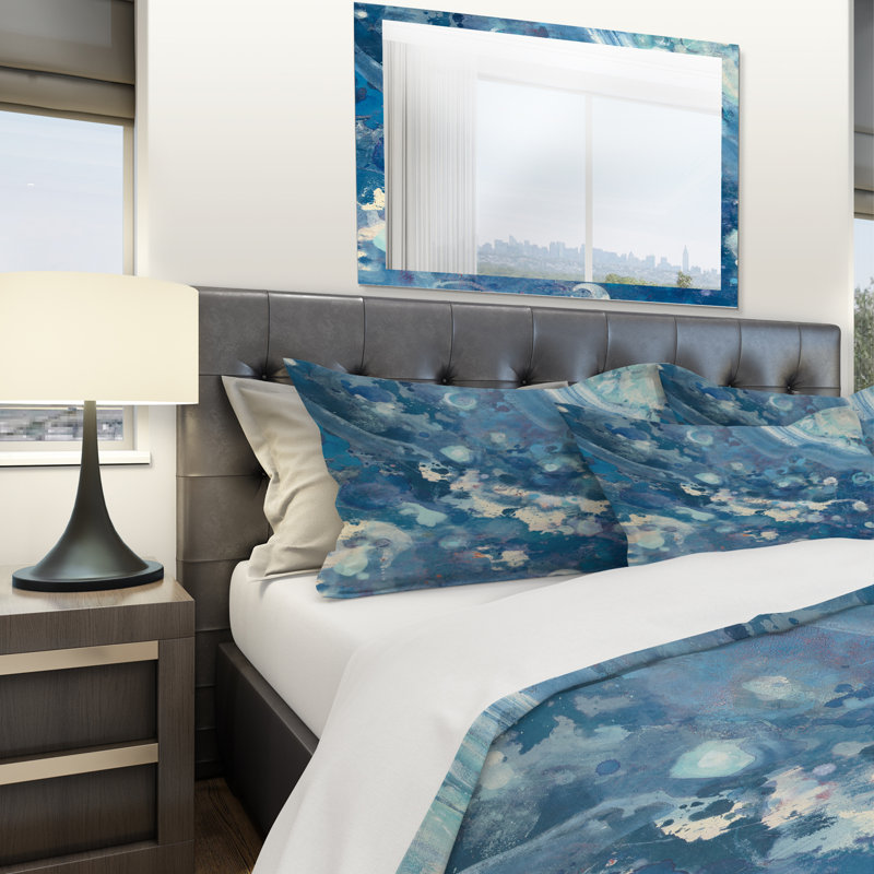 Water III - Map Duvet Cover Set - Microfiber Polyester, King Duvet Cover + 2 Shams