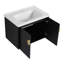 Meuble-lavabo à fermeture en douceur de 40 po avec lavabo et petites tablettes de rangement
