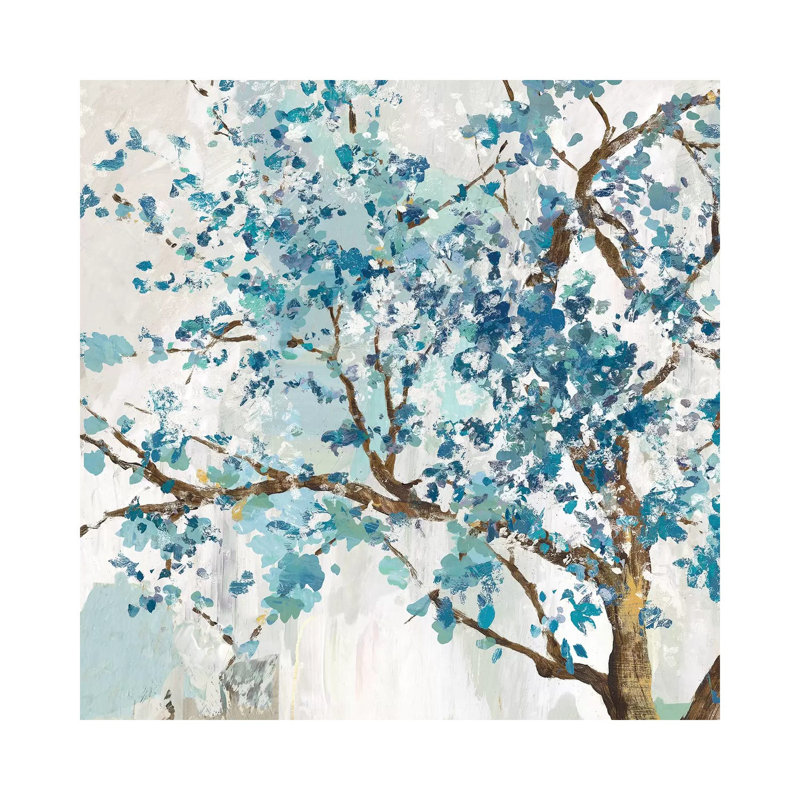 Indigo Oak by Allison Pearce - Wrapped Canvas Painting, 30.48 cm H x 30.48 cm W